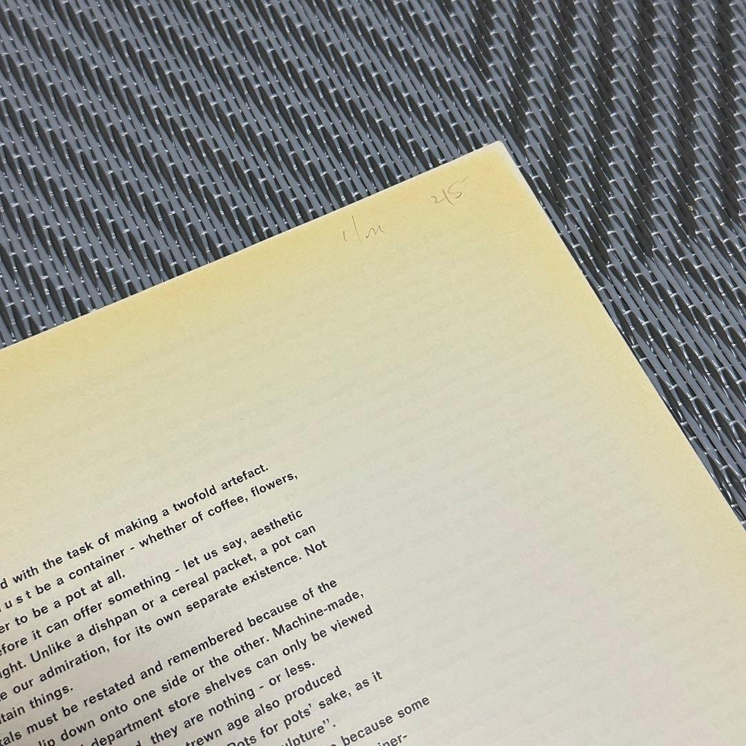 稀少！ 【ルーシー・リー + ハンス・コパー】1967年 オランダ展覧会 図録