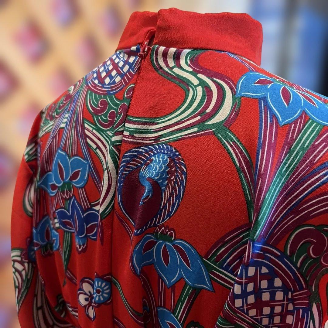 紅型柄　チャイナ風　衣装(赤)