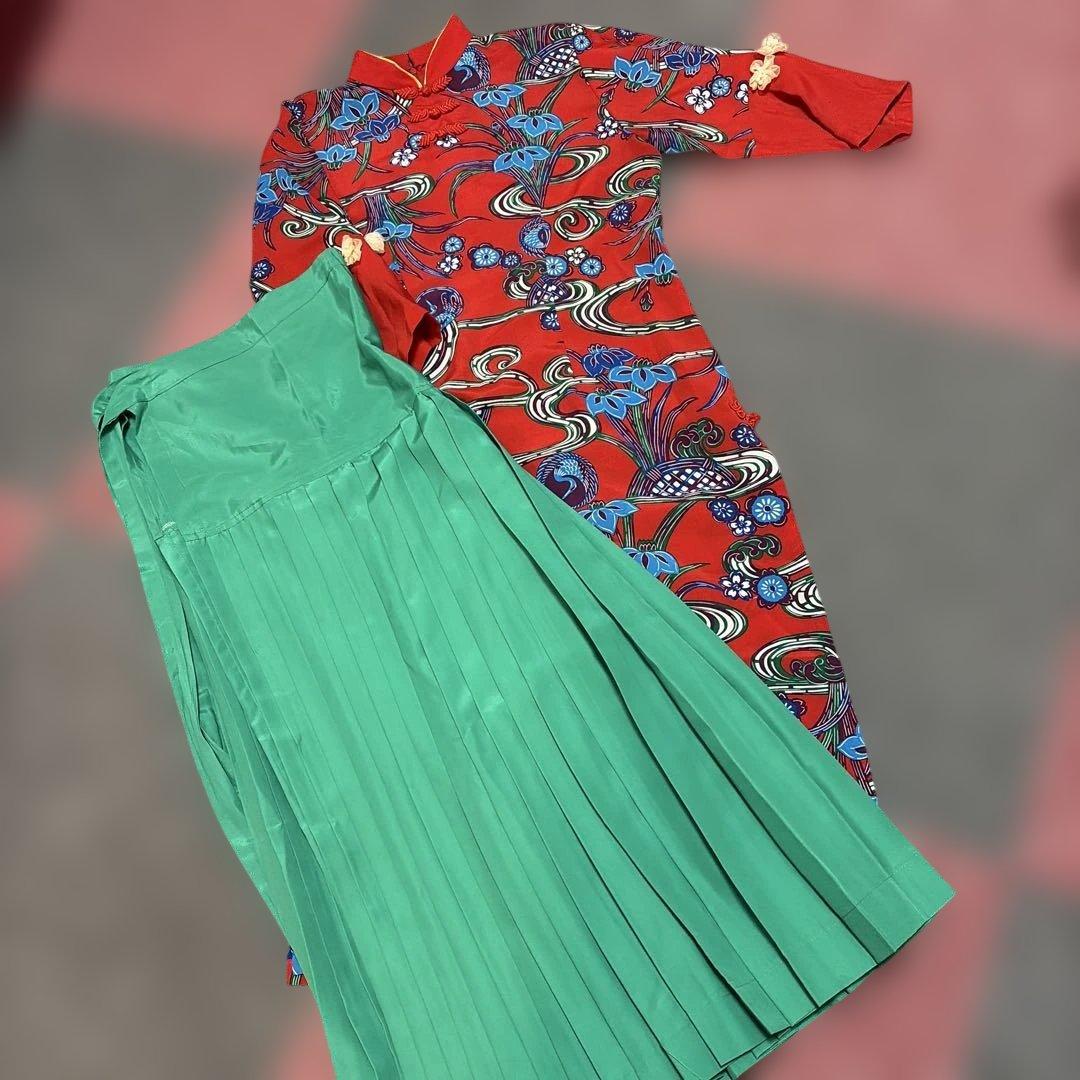紅型柄　チャイナ風　衣装(赤)