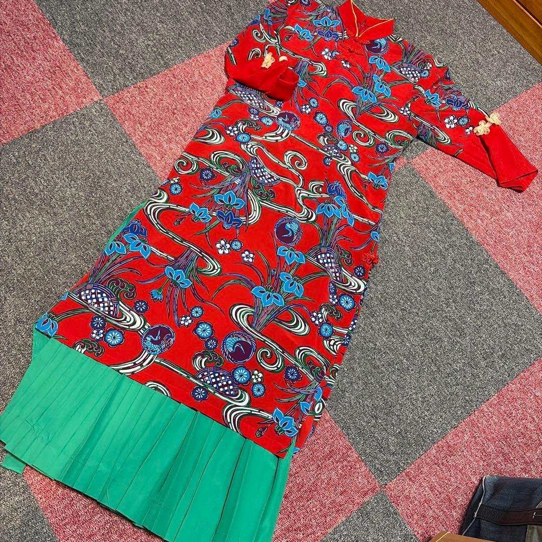 紅型柄　チャイナ風　衣装(赤)