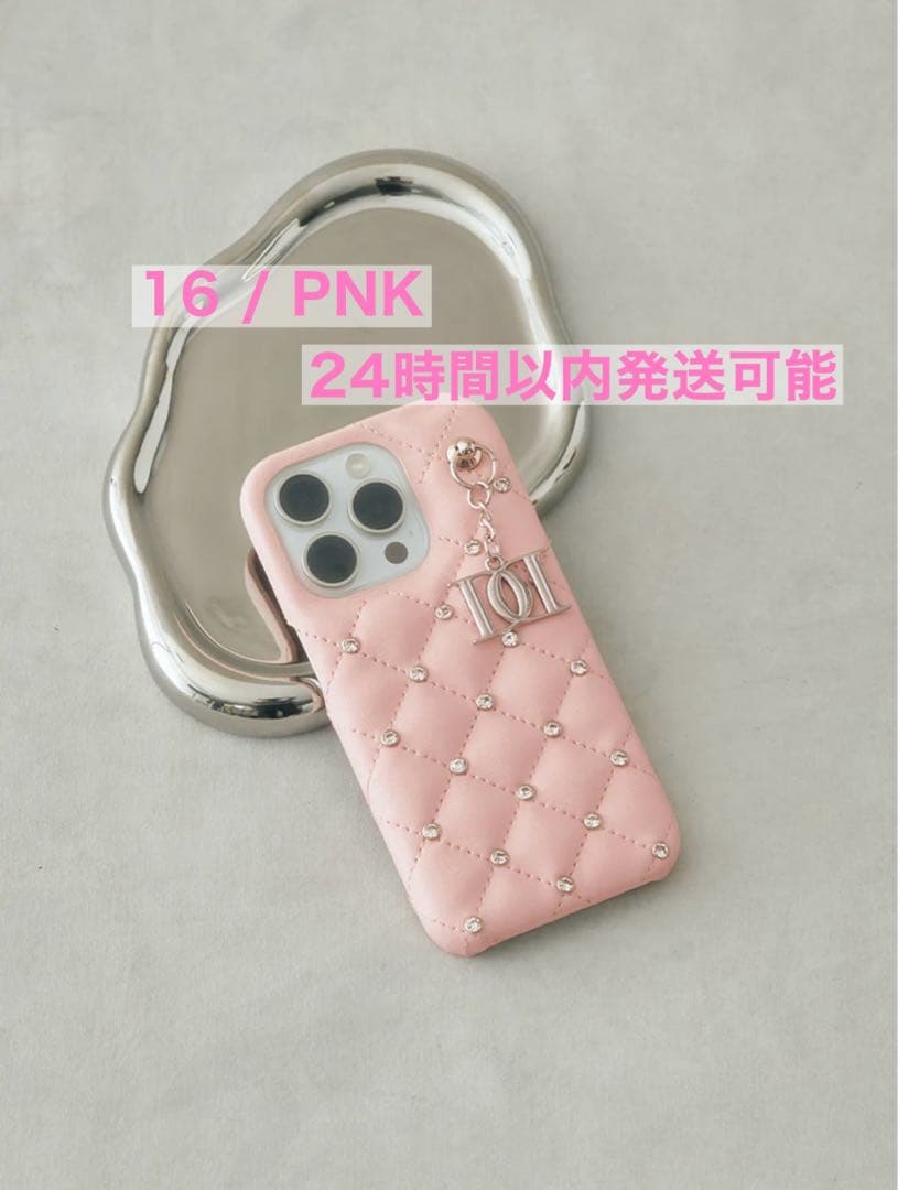 Darich キルティングビジューDDチャームiPhoneケース 16