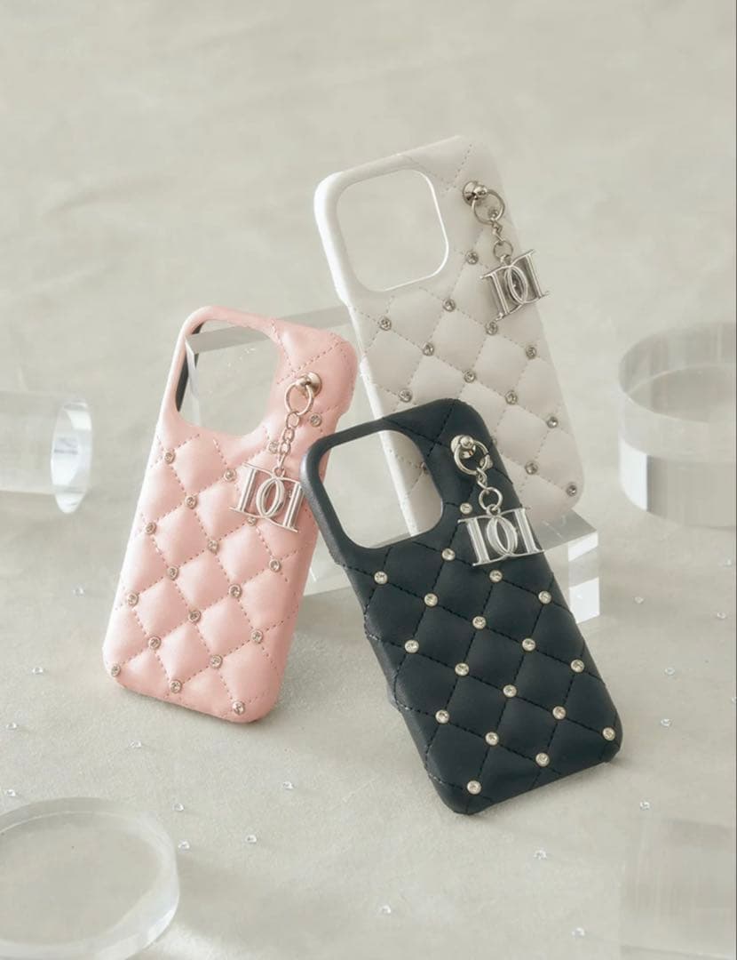 Darich キルティングビジューDDチャームiPhoneケース 16