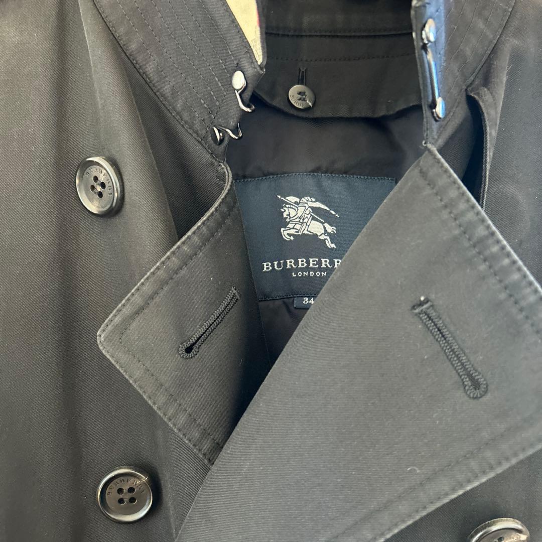 BURBERRY ブラック トレンチコート 34