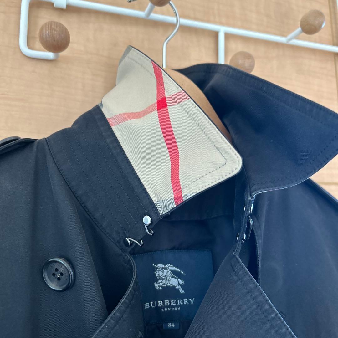 BURBERRY ブラック トレンチコート 34