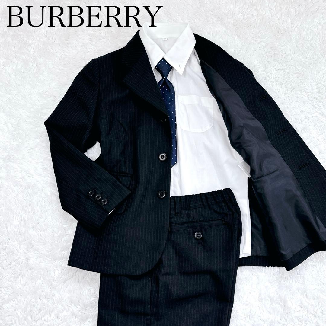 【美品】BURBERRY LONDON 男の子 セレモニースーツ 黒 卒園式