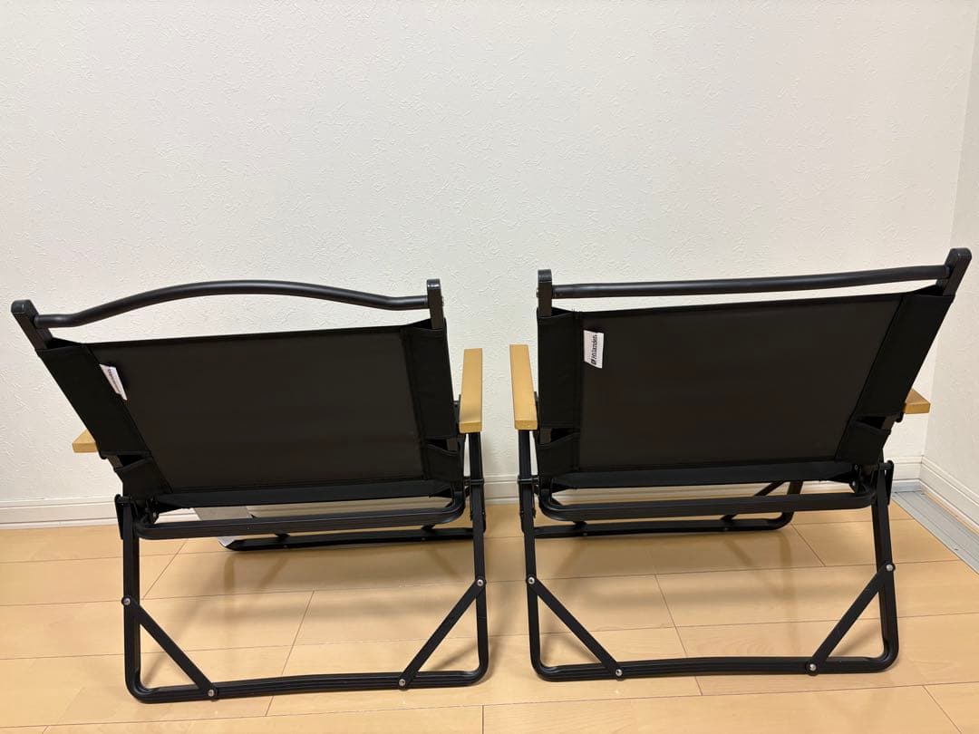 ハイランダー　アルミデッキチェア　ブラック　4脚セット