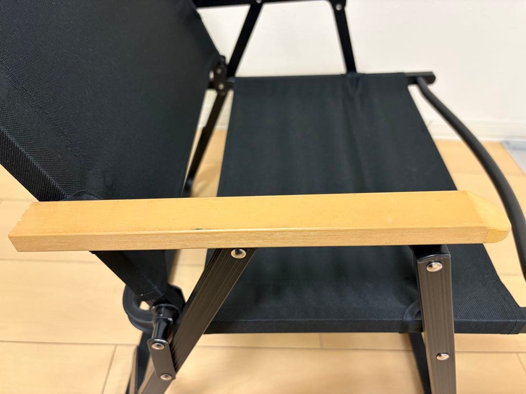 ハイランダー　アルミデッキチェア　ブラック　4脚セット