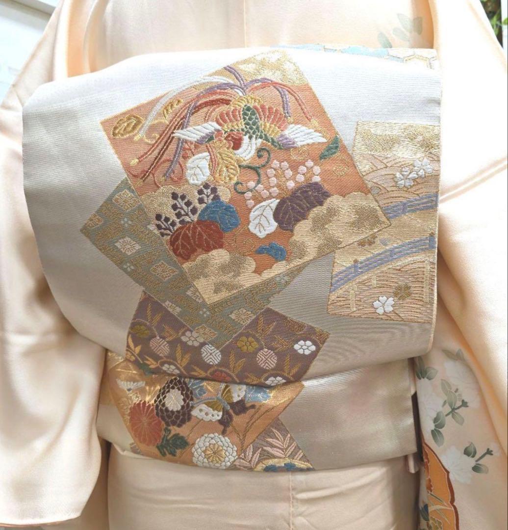 再販◯淡色◯ペールオレンジ訪問着4点セット