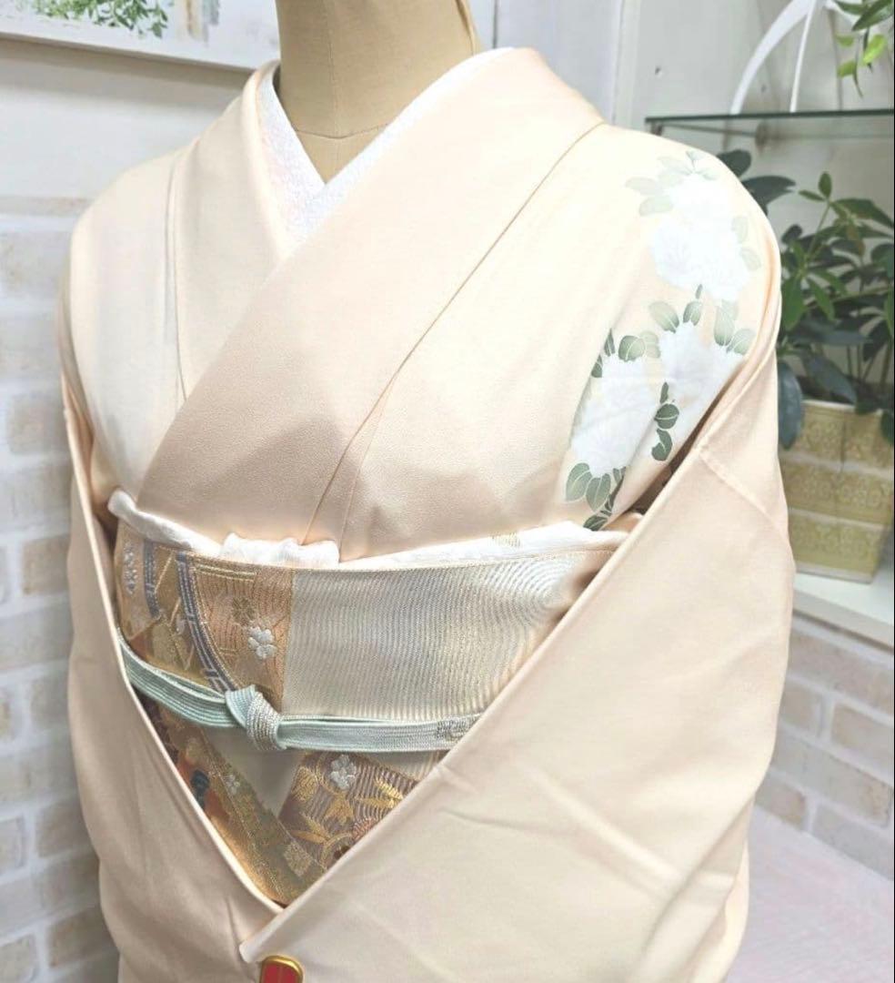 再販◯淡色◯ペールオレンジ訪問着4点セット