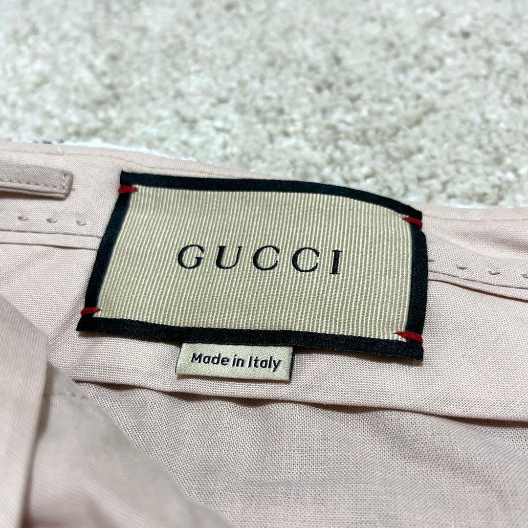 新品 GUCCI ショートパンツ ハイウエスト ツイード チェック 42 GG