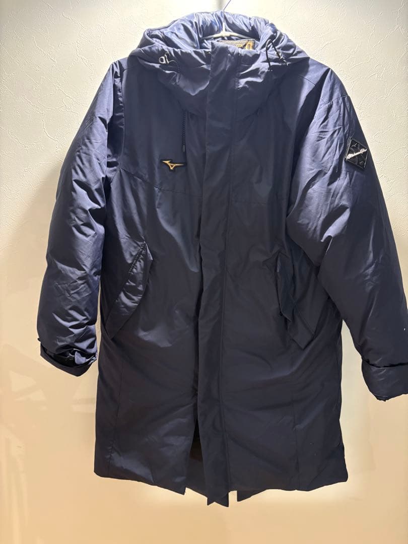 ミズノプロ　ダウンコート　12JE2G7012ナイトブルー　ブレスサーモ防寒