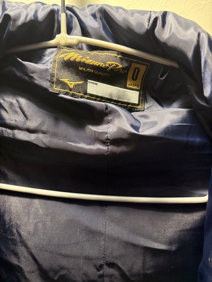 ミズノプロ　ダウンコート　12JE2G7012ナイトブルー　ブレスサーモ防寒