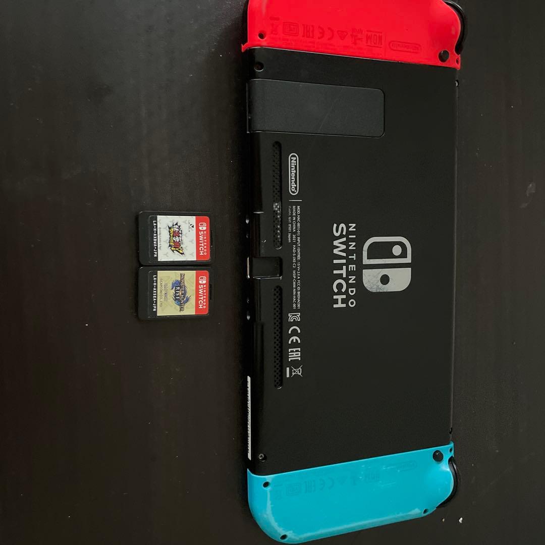 Nintendo Switch 青/赤 本体 ゲームカード2枚付き