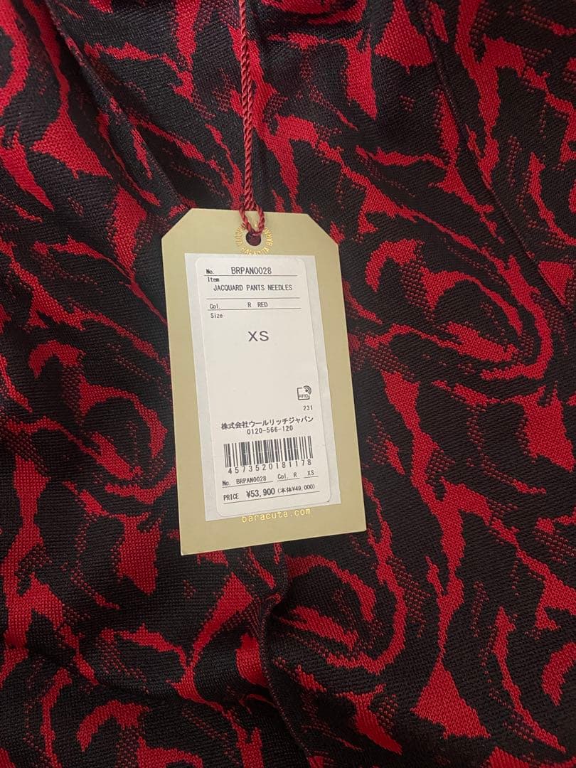 コックNeedles✖️baracuta トラックパンツ　レッド