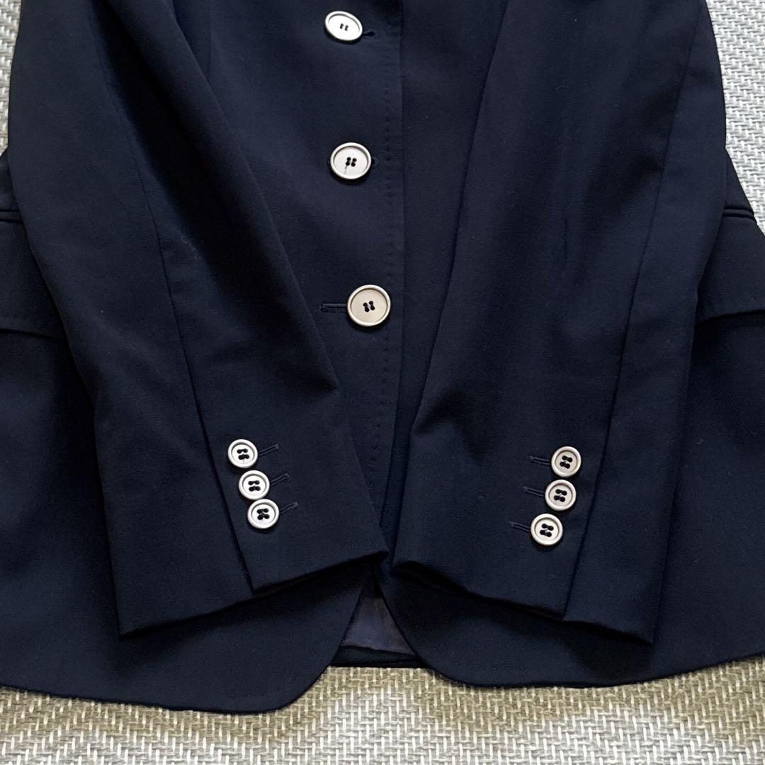 極美品 MaxMara ヴァージンウール 上質テーラードジャケット 42 紺ブレ