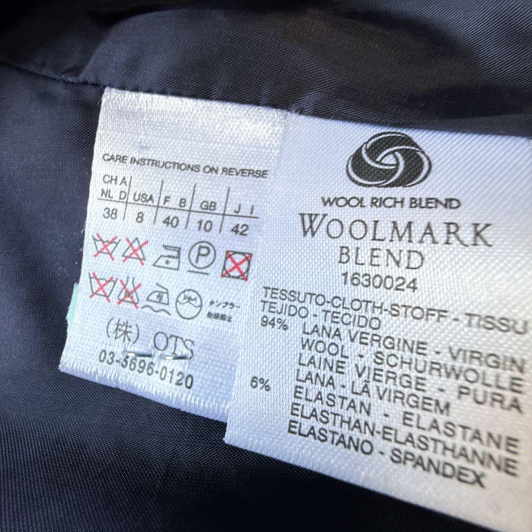 極美品 MaxMara ヴァージンウール 上質テーラードジャケット 42 紺ブレ