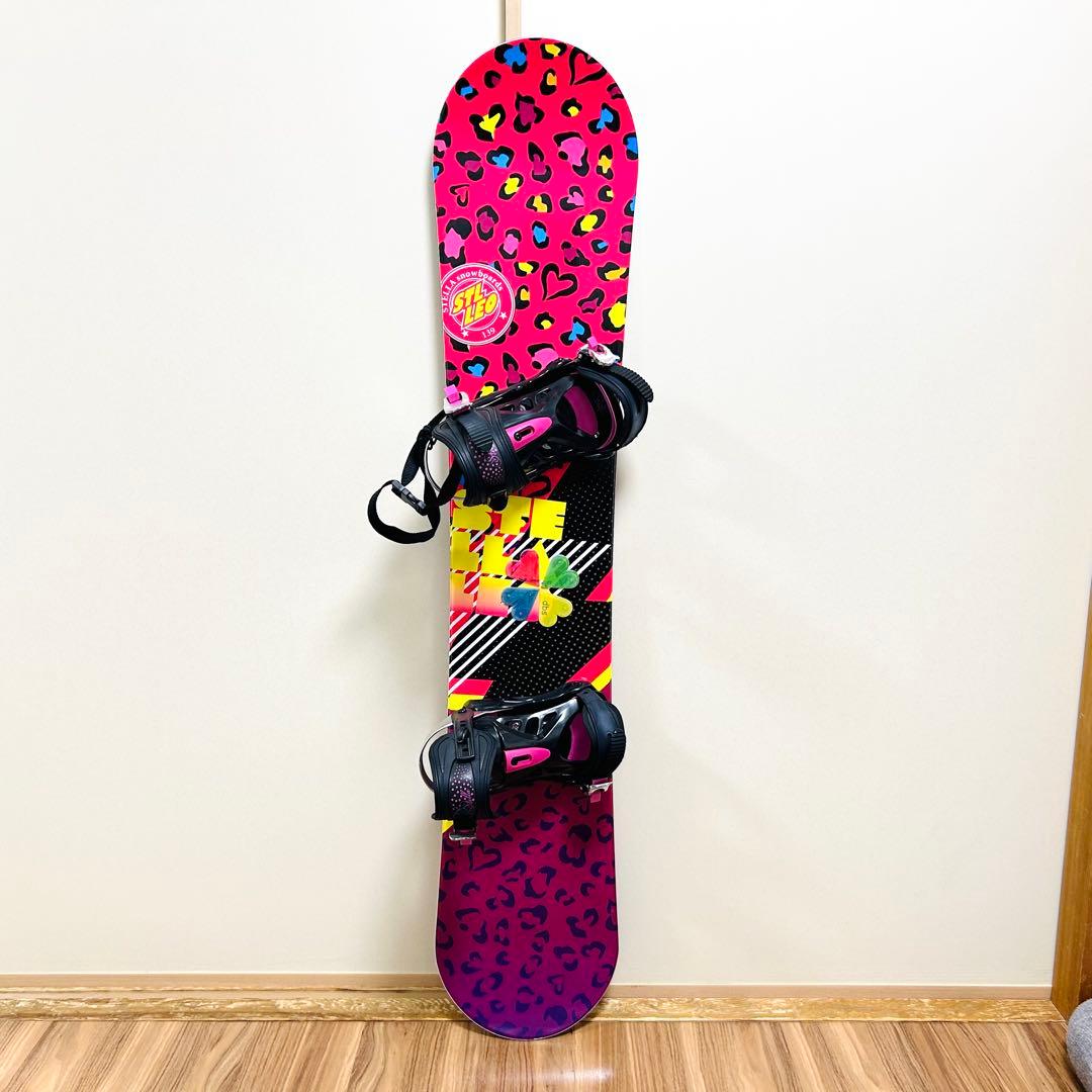 ステラ レオ スノーボード 140cm ビンディング付 レディース ピンク