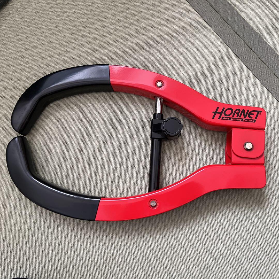 HORNETタイヤロックLT-51R 赤 3鍵付き