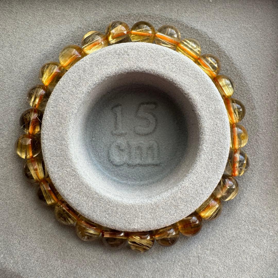 ★Mr.crow★【ルチルクォーツ】高品質 天然石 ブレスレット