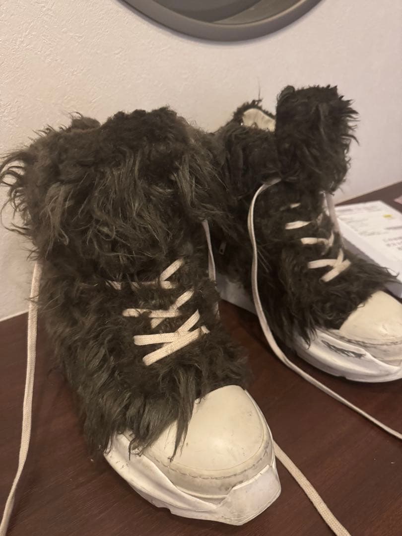 靴 rickowens fur boots