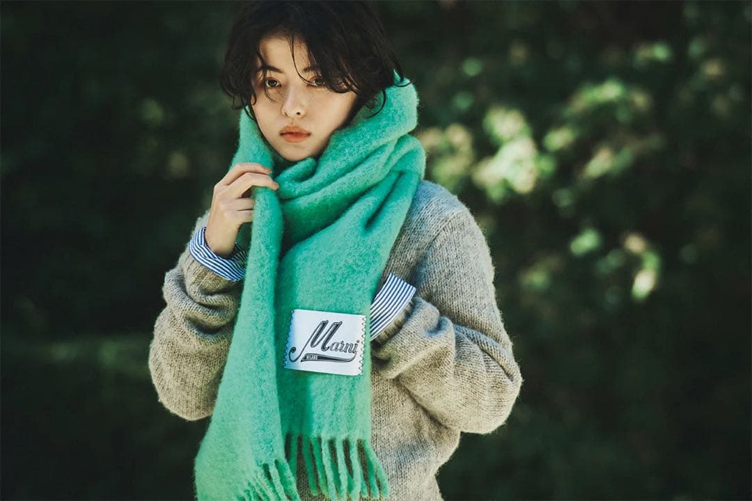 【お値下げ】Marni マルニ マフラー グリーン