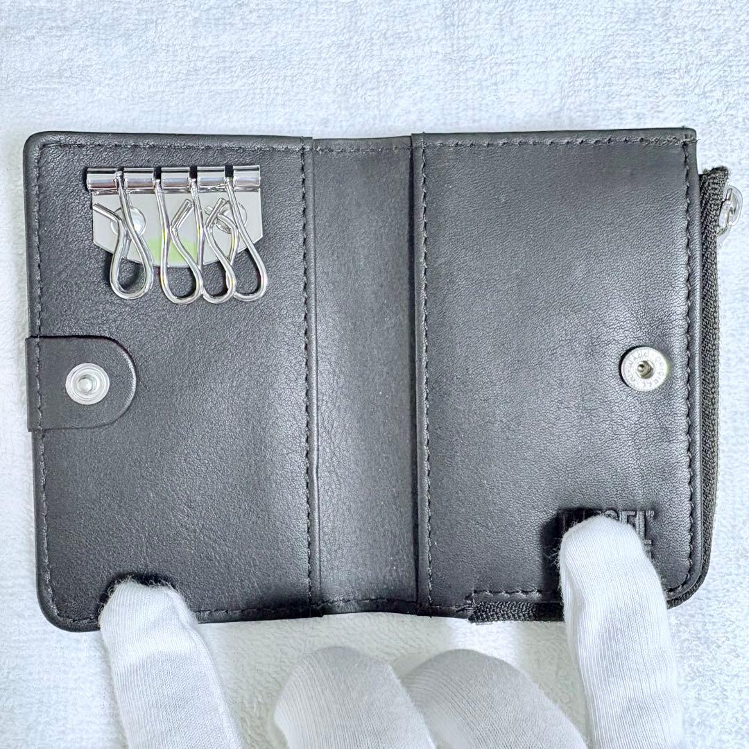 ディーゼル L-ZIP KEY キーケース ケース 小銭入れ ブラウン