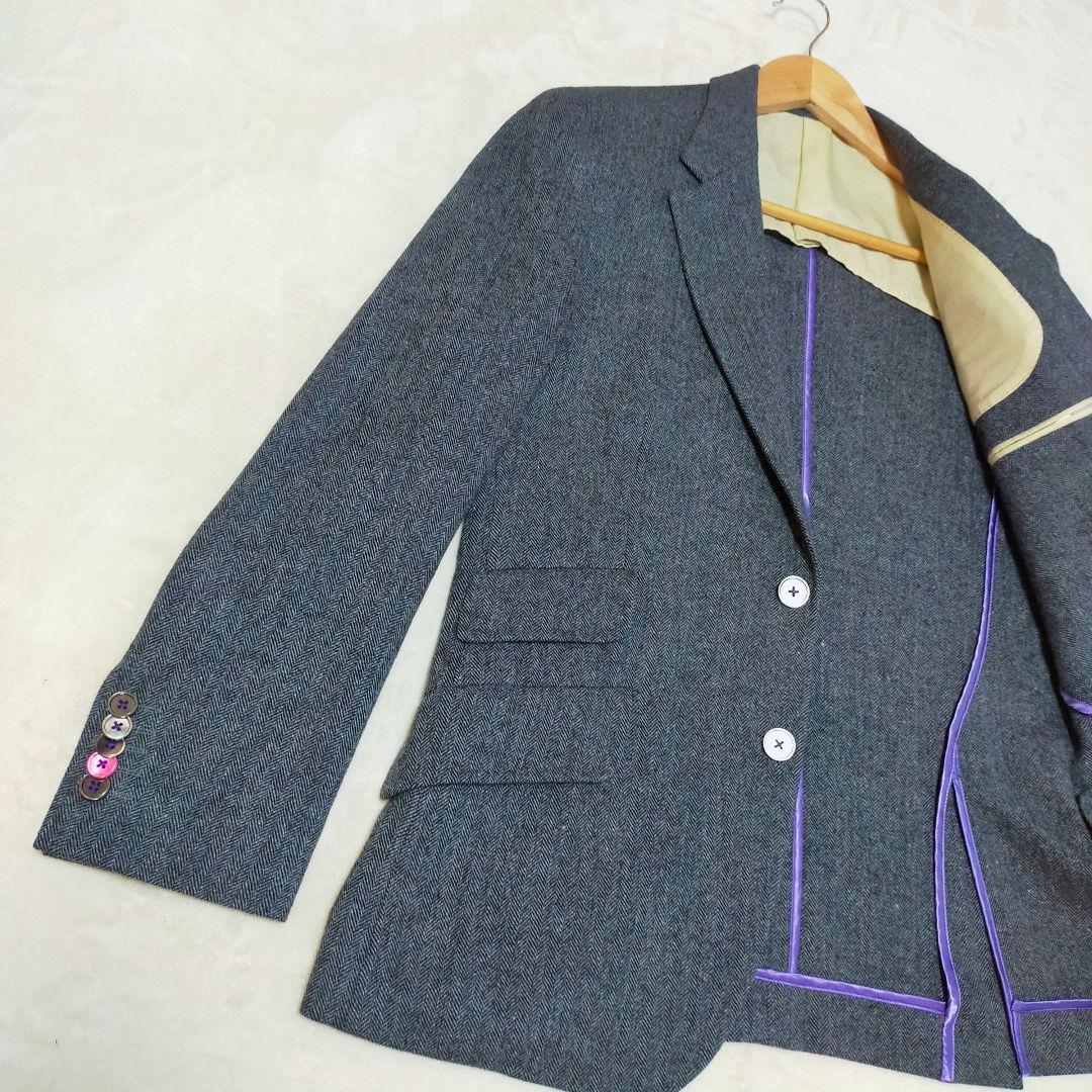 美品　Paul Smith　ヘリンボーン地　ツイード　2つ釦テーラードジャケット