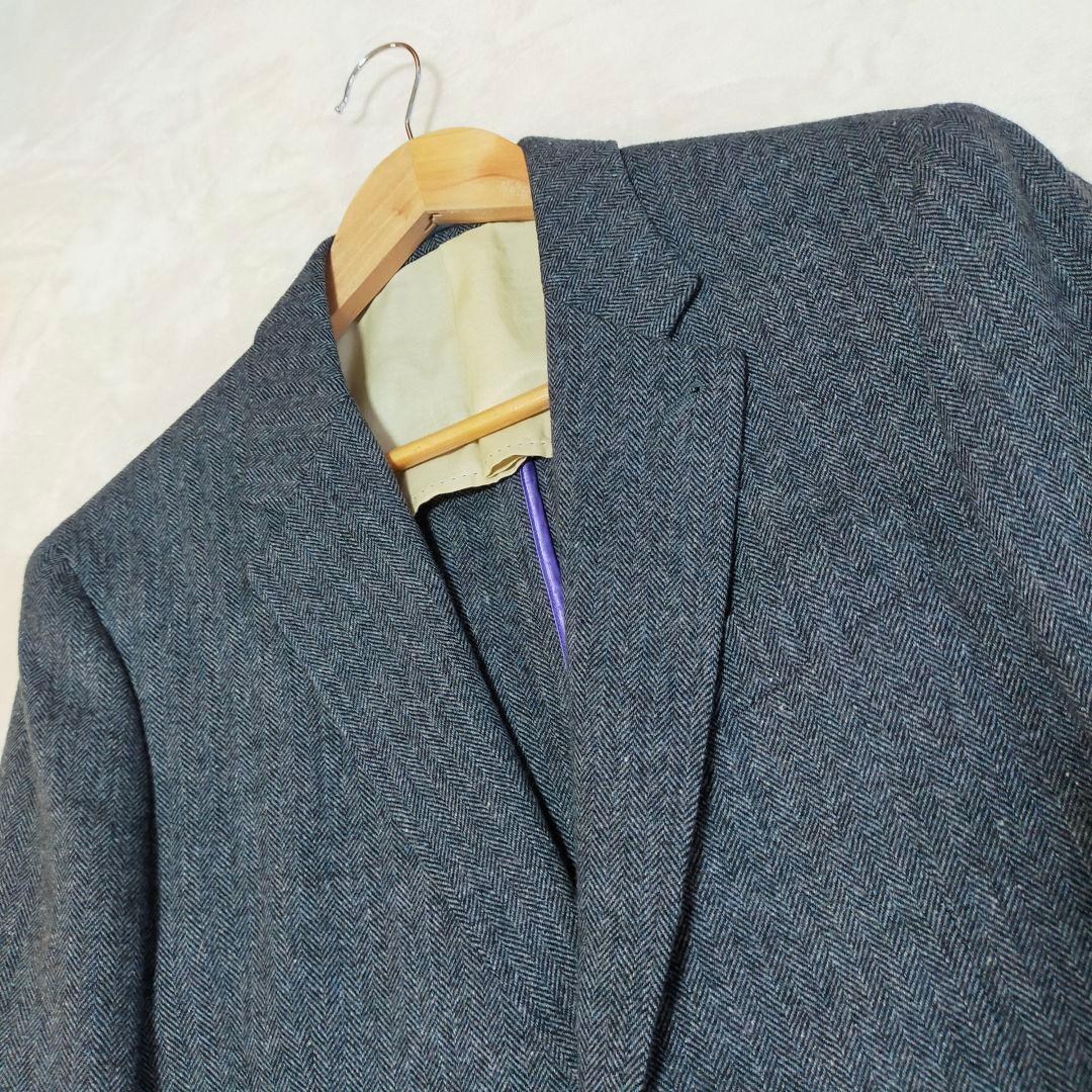 美品　Paul Smith　ヘリンボーン地　ツイード　2つ釦テーラードジャケット