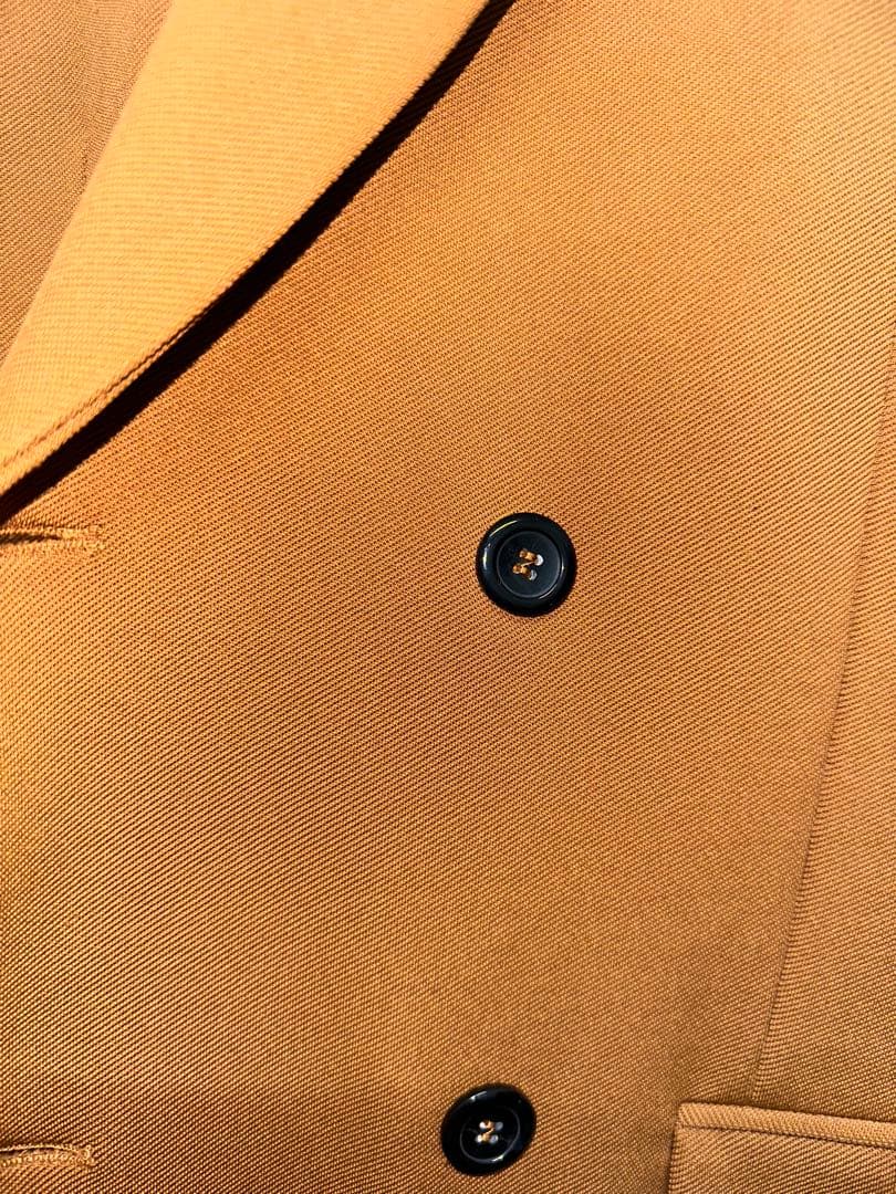 ZARA ダブルブレスト セットアップ キャメル ストレッチ素材