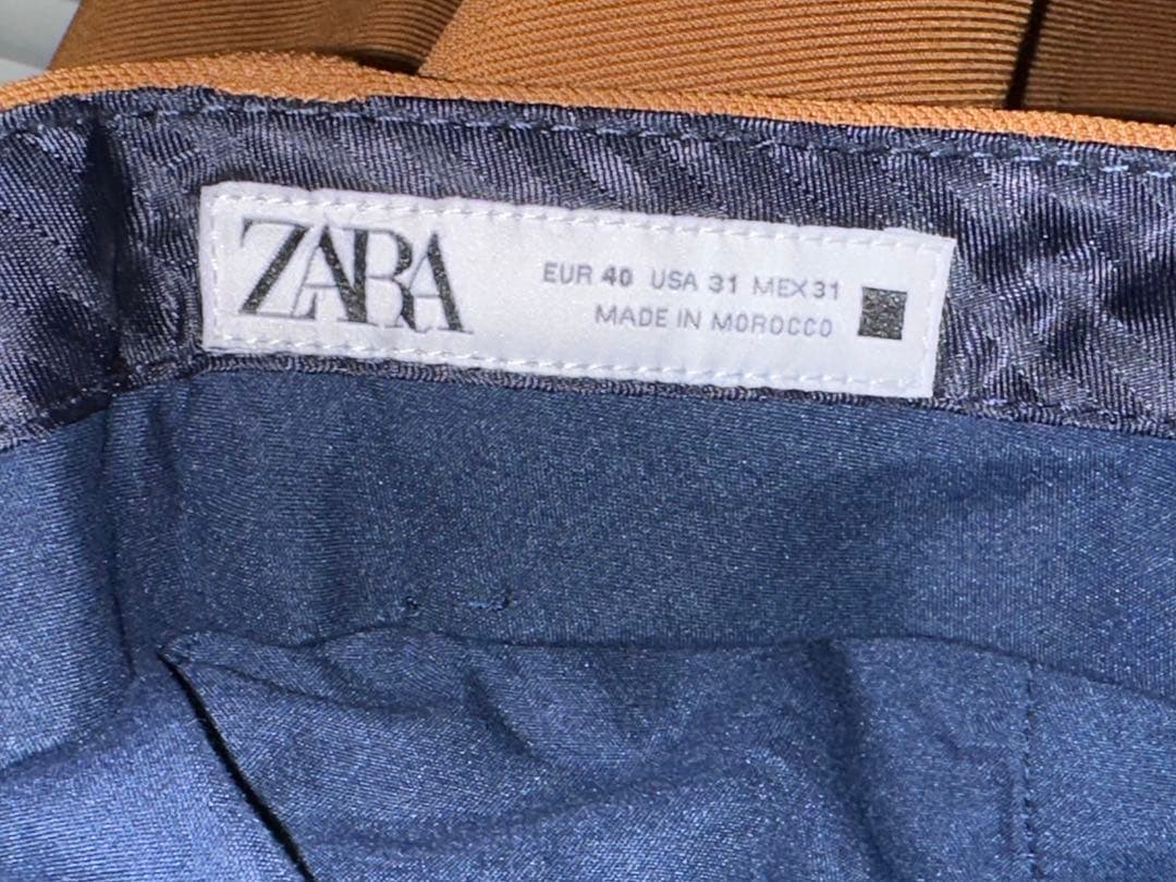 ZARA ダブルブレスト セットアップ キャメル ストレッチ素材