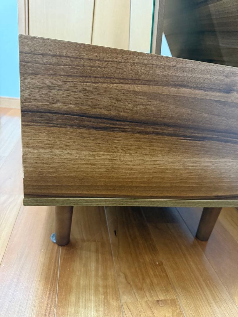 LOWYA 鏡台 ウッド調 ローテーブル ドレッサー 送料無料