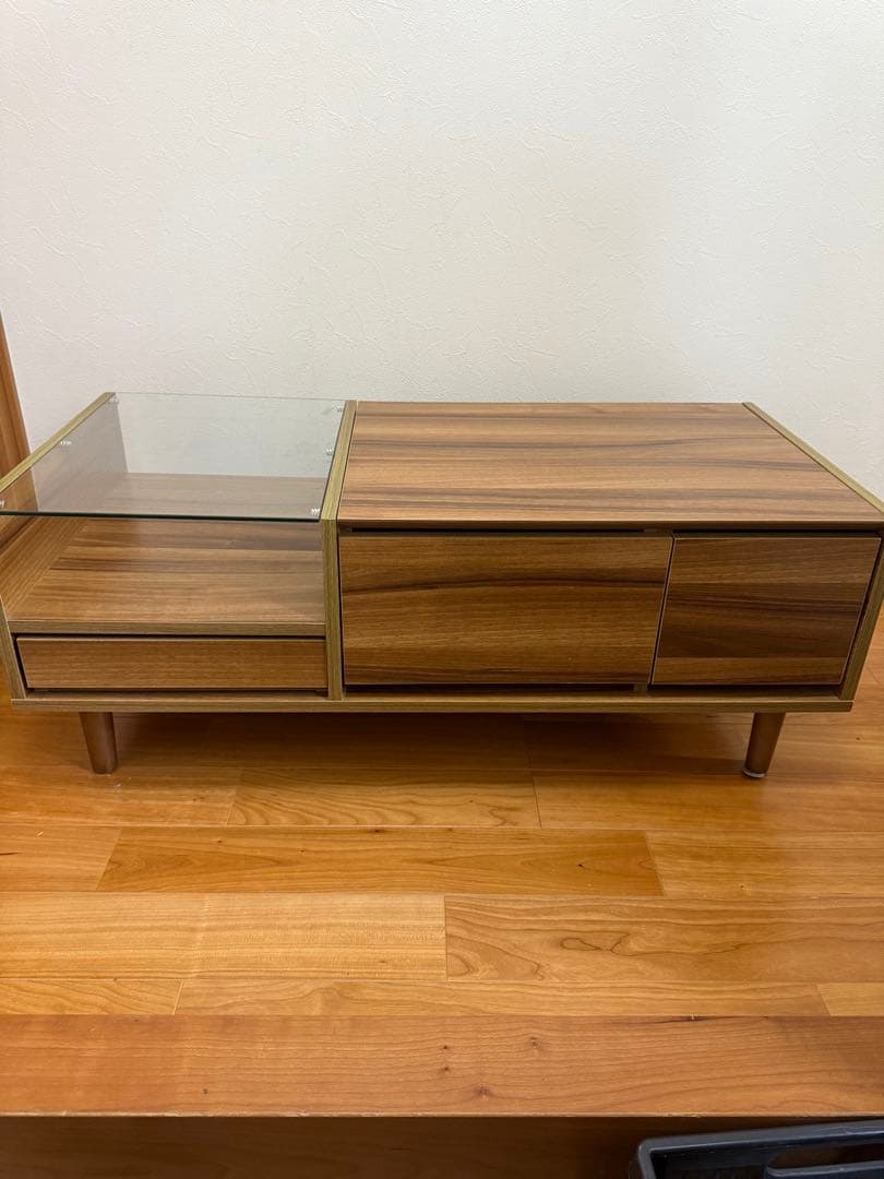 LOWYA 鏡台 ウッド調 ローテーブル ドレッサー 送料無料