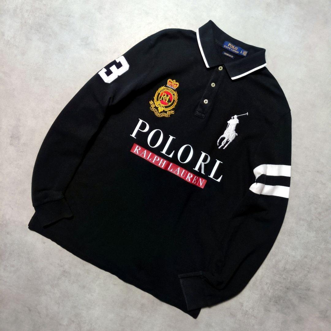 ラルフローレン ビッグポニー 長袖 カスタムスリムフィット ポロシャツ