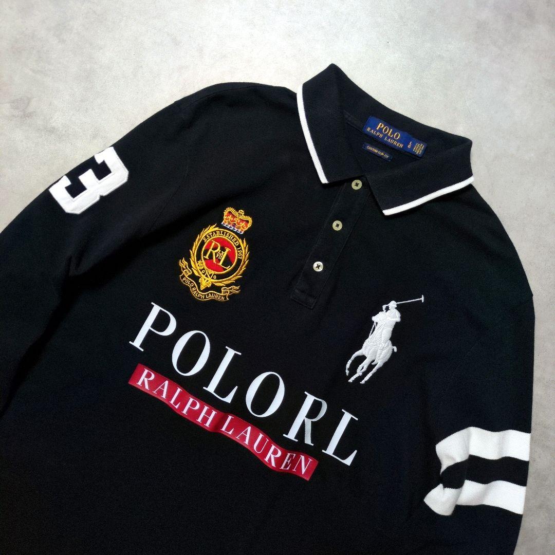 ラルフローレン ビッグポニー 長袖 カスタムスリムフィット ポロシャツ