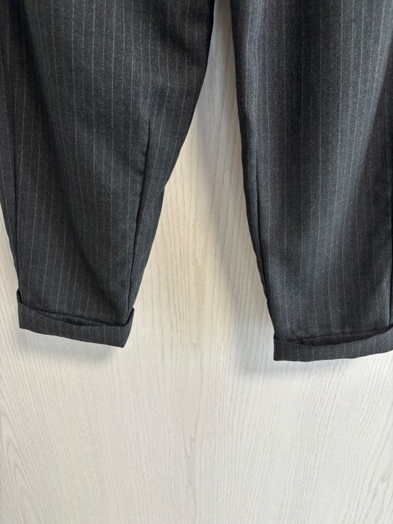 COMME des ギャルソン plus ウール ストライプ スラックス パンツ