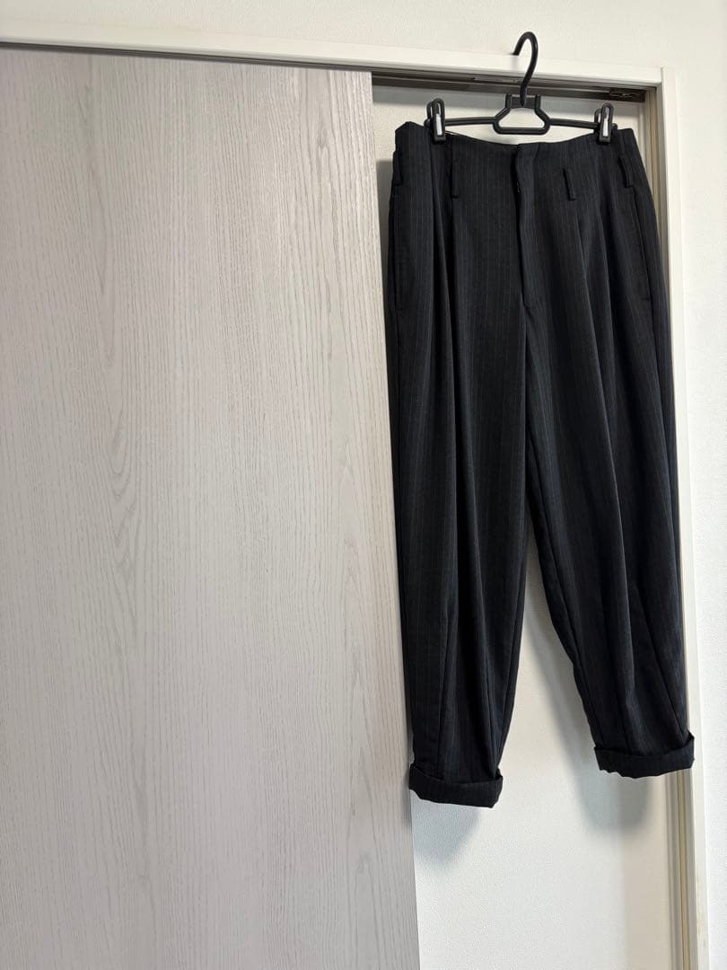 COMME des ギャルソン plus ウール ストライプ スラックス パンツ