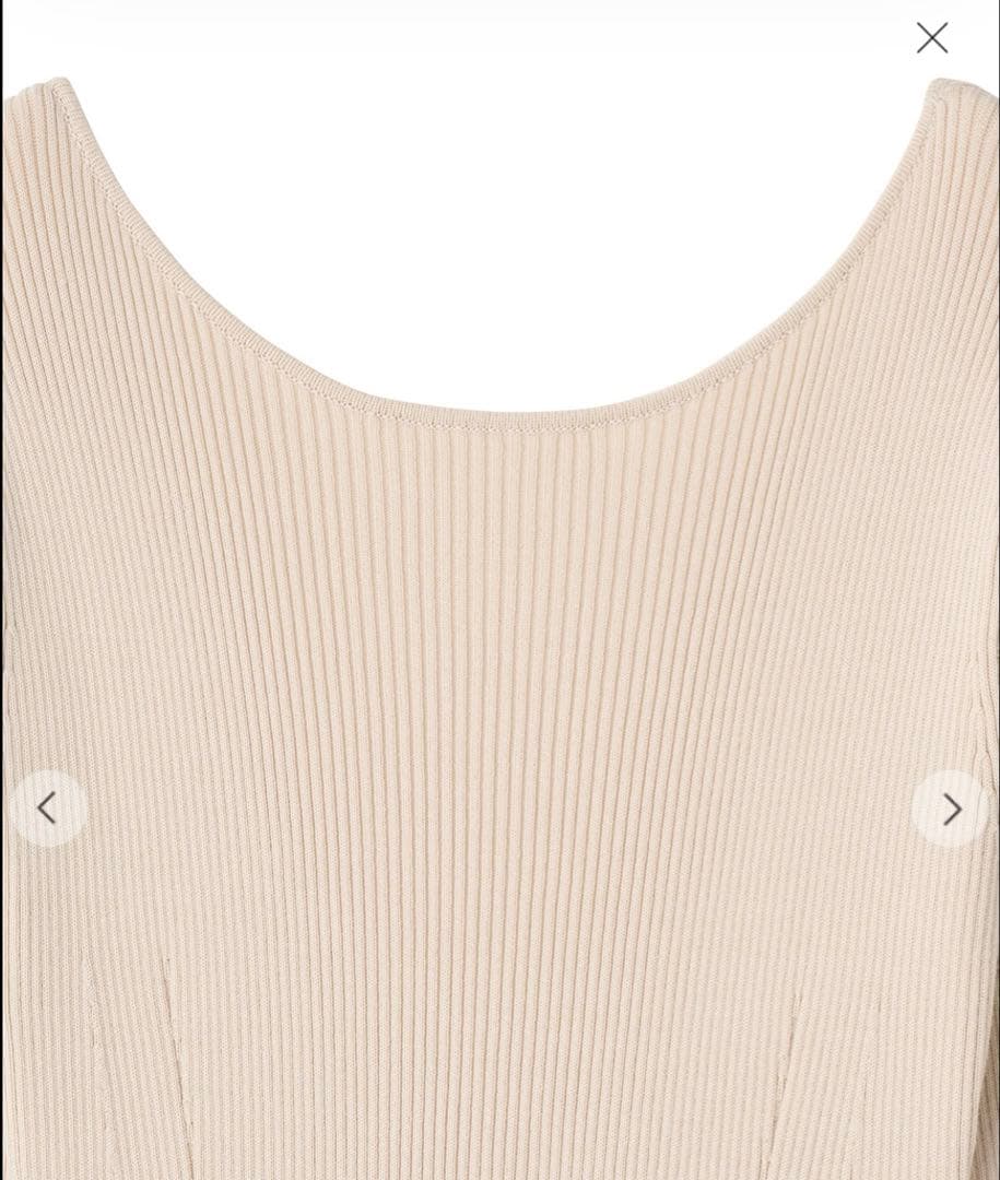 Aimeine エメイン　バックオープンフリルドッキングワンピース アイボリー