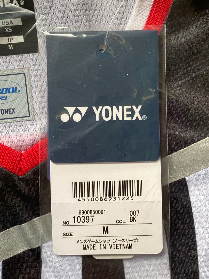 YONEX ヨネックスノースリーブゲームシャツ 黒 サイズM