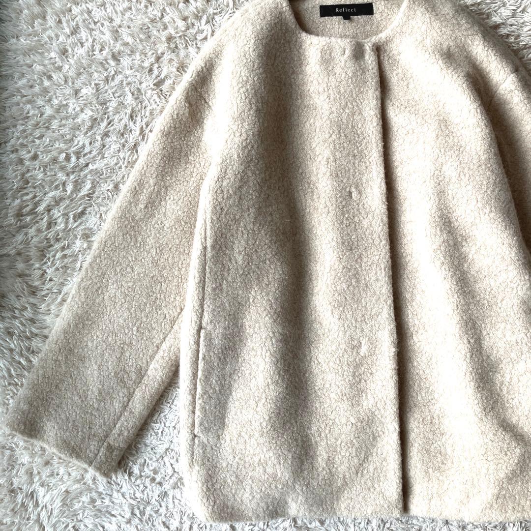 あ*み様 新品タグ無◯ 【ふんわり軽く羽織れる】クルーネック　ボアコート