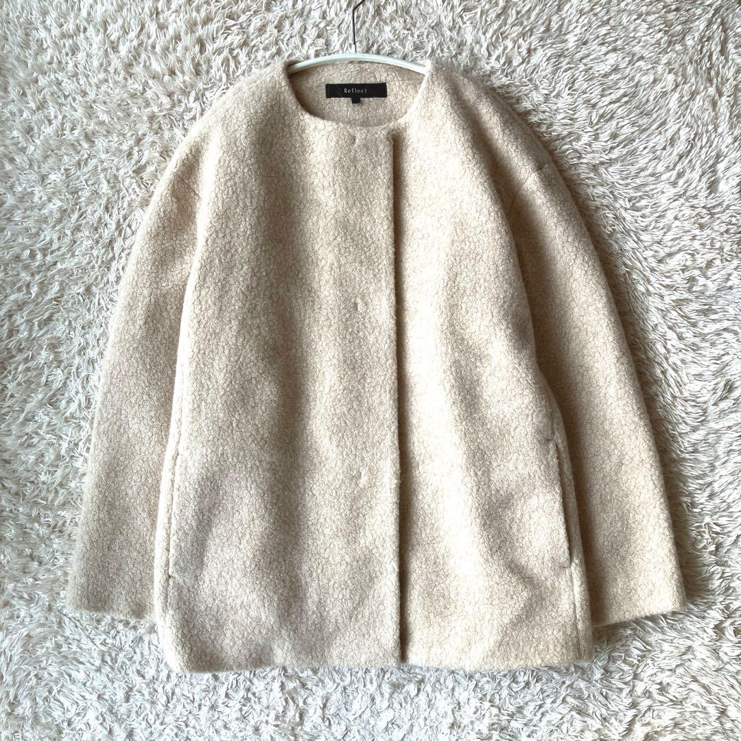 あ*み様 新品タグ無◯ 【ふんわり軽く羽織れる】クルーネック　ボアコート