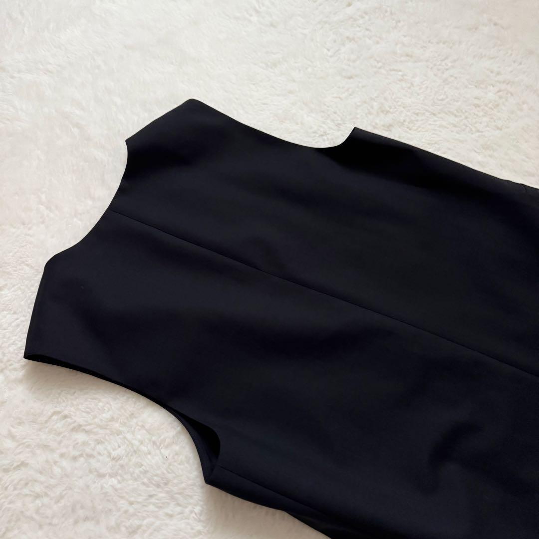 美品　theory luxe ロングジレ　Salind 黒　38