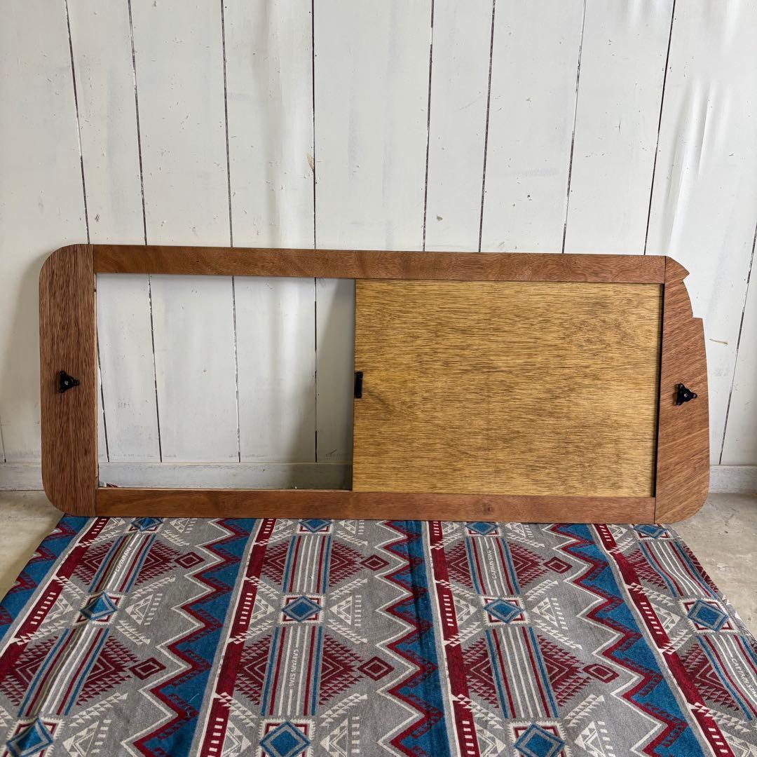 ハイエース 窓埋めパネル 開閉式 左右セット 断熱シート加工 ダークウォルナット