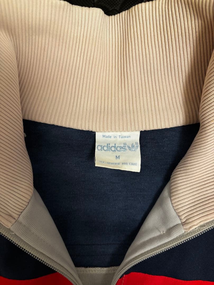 あのちゃん同型同色／80s アディダス ジャージ トラックジャケット灰紺赤