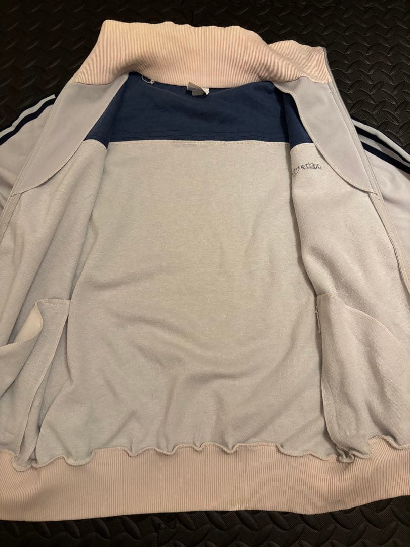 あのちゃん同型同色／80s アディダス ジャージ トラックジャケット灰紺赤