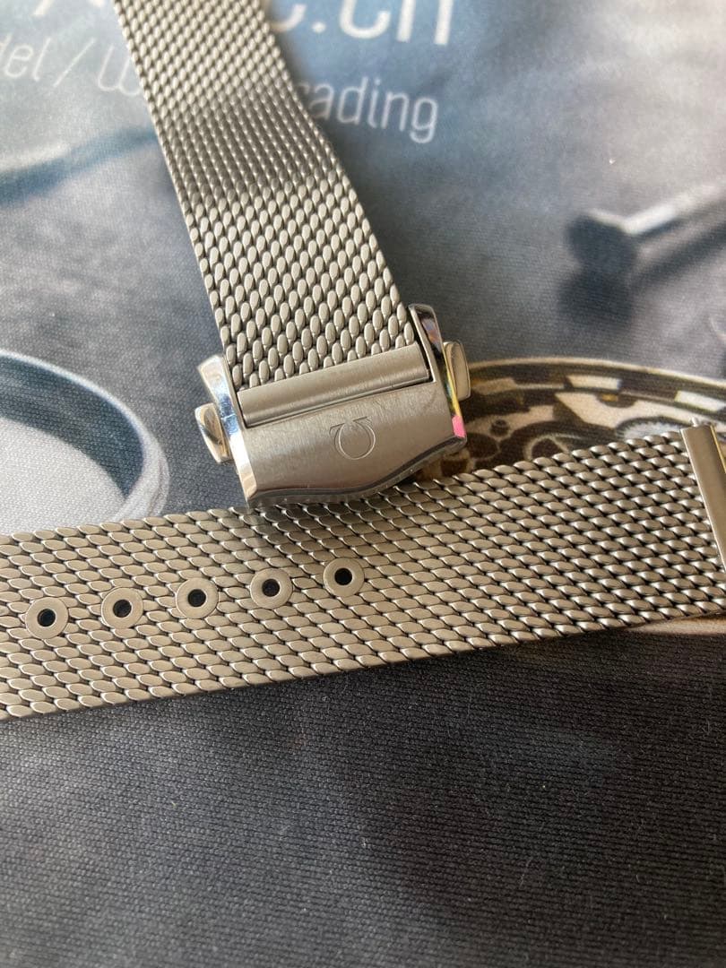 オメガ　ステンレスメッシュベルト　純正