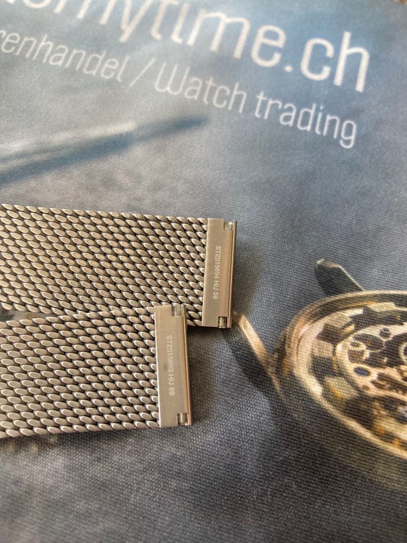 オメガ　ステンレスメッシュベルト　純正