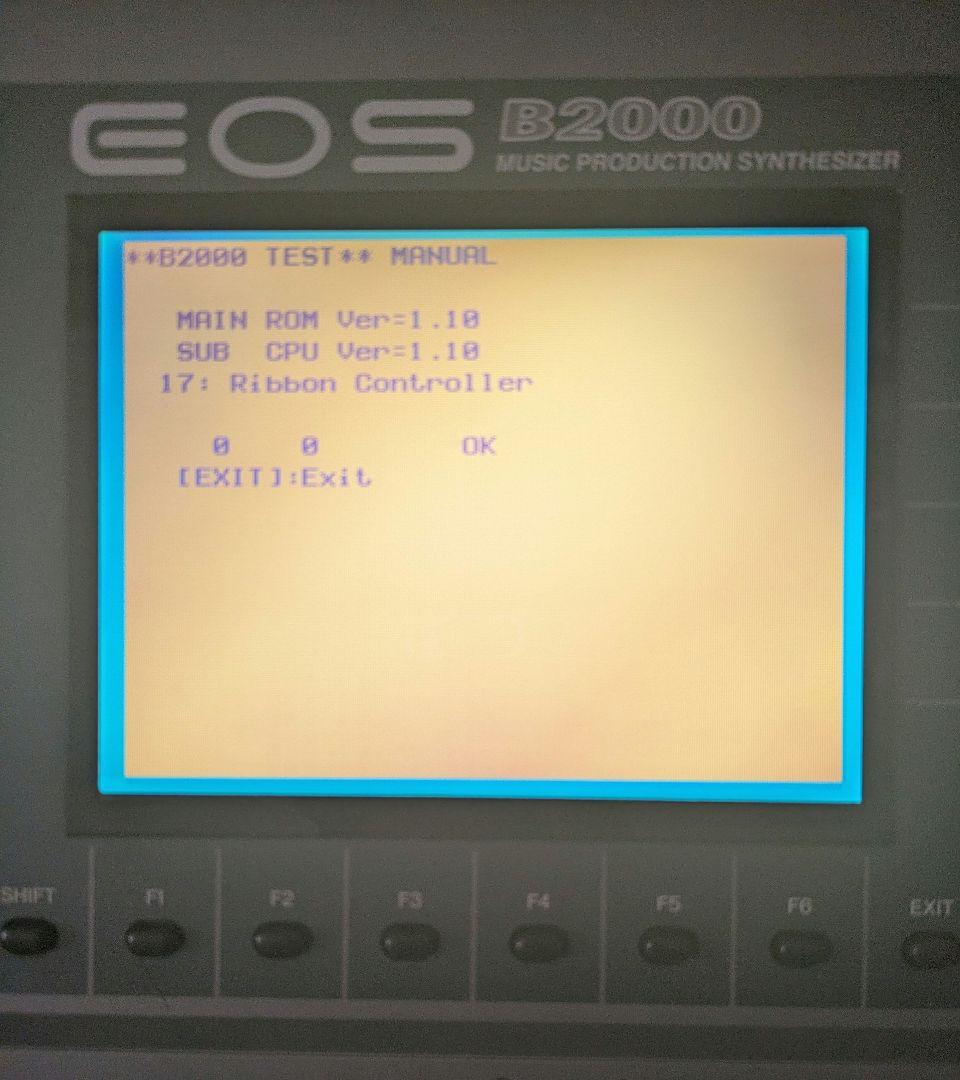 ヤマハ　シンセサイザー　EOS B2000　テストモード基本動作確認