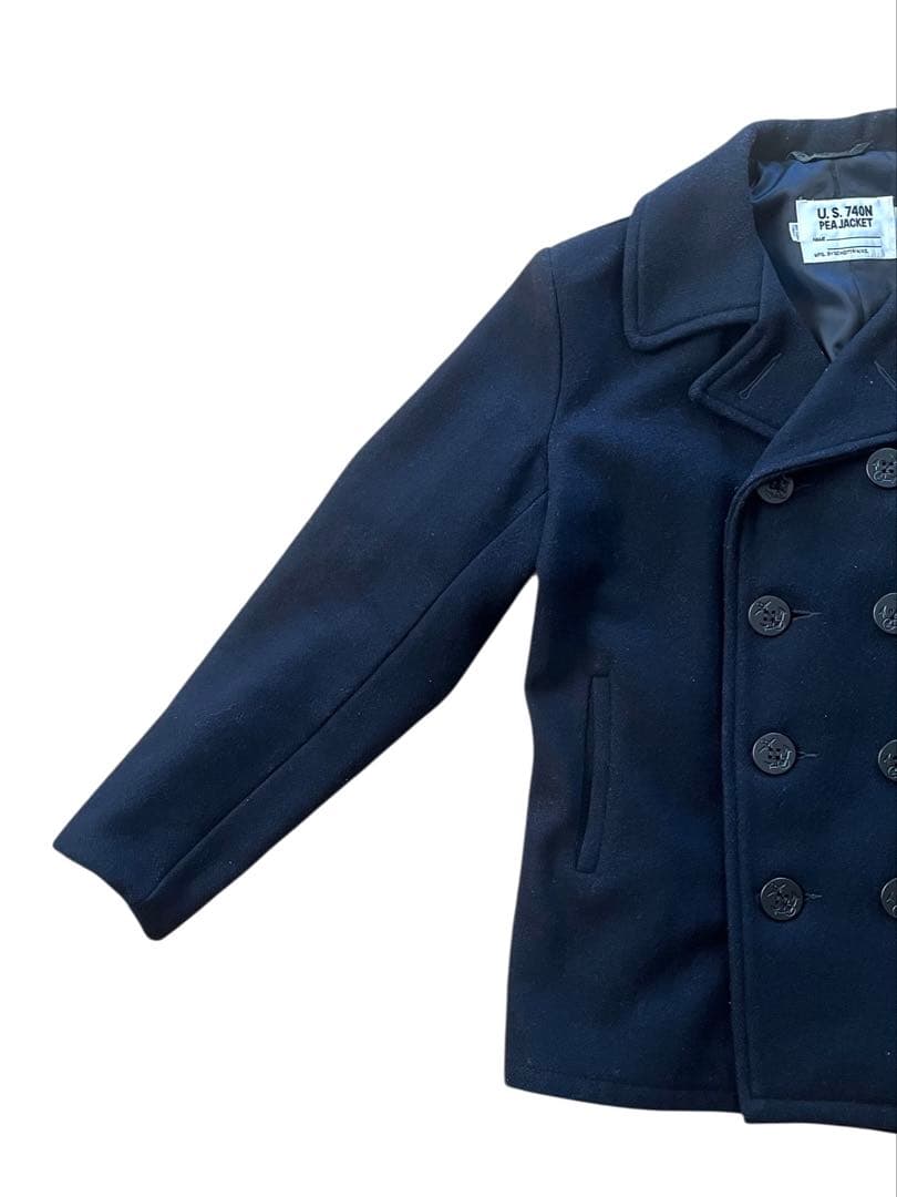 ▪️us製SCHOTTショット740Nピーコート40 黒ブラック