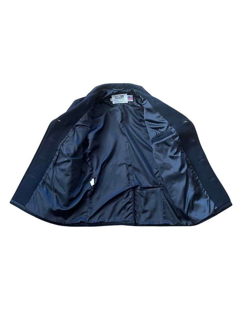 ▪️us製SCHOTTショット740Nピーコート40 黒ブラック