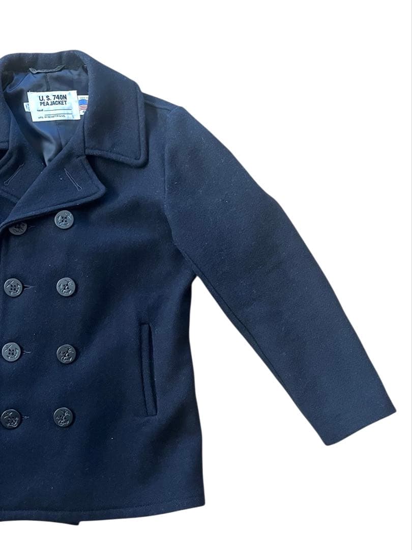 ▪️us製SCHOTTショット740Nピーコート40 黒ブラック